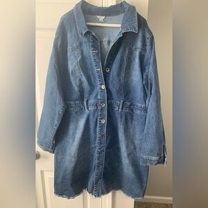 Cato's Blue Jean Long Sleeve Dress size 18W